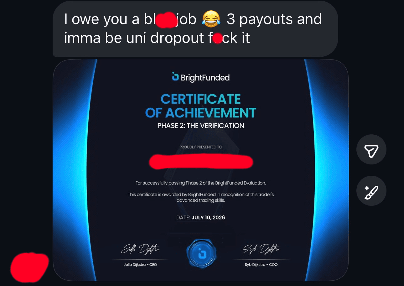 Payout Vault community proof screenshot.